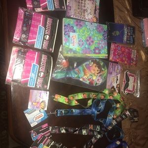 Kids toys lot Dora spongebob monster high items